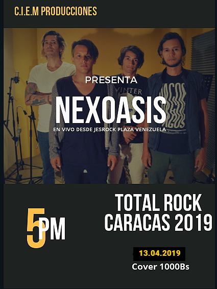 Nexoasis se presentará en el Total Rock Caracas